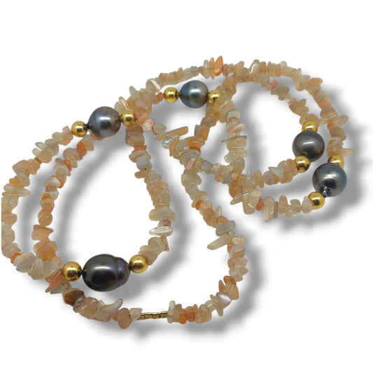 Rose Quartz Set Necklace & Earrings-Set-Danika Cooper Jewellery