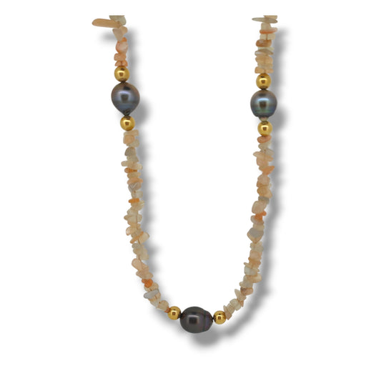 Rose Quartz Set Necklace & Earrings-Set-Danika Cooper Jewellery