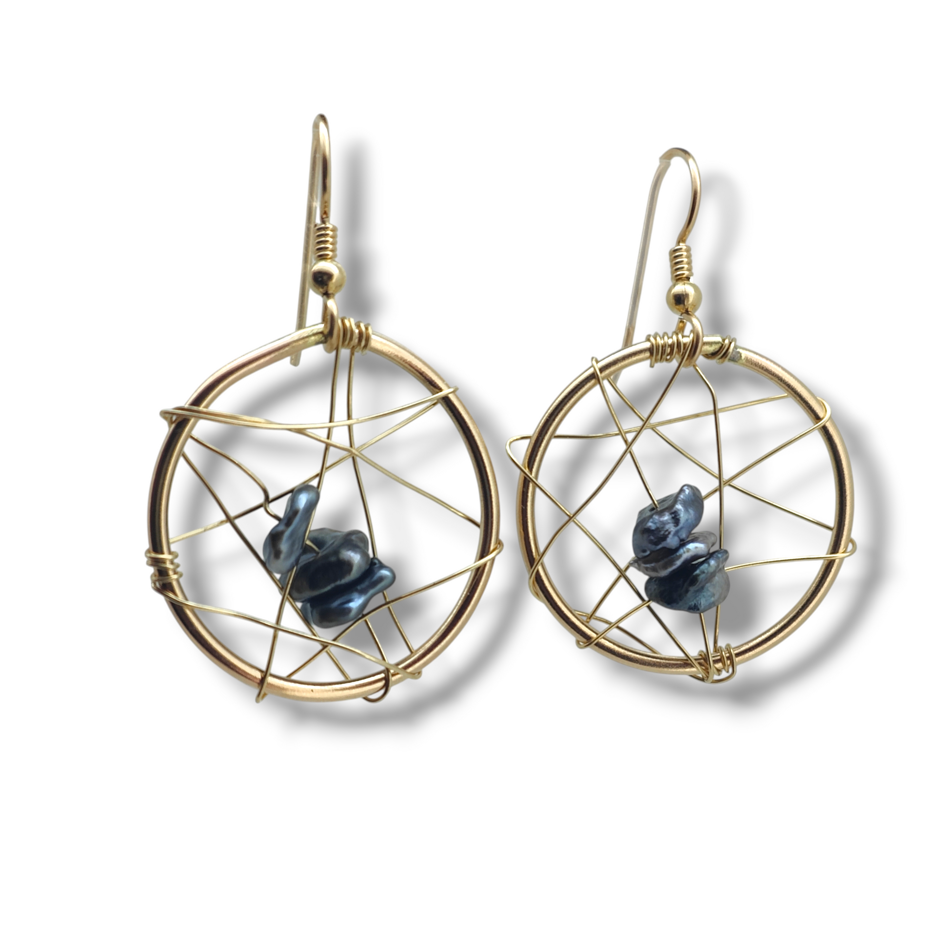 Cook Islands Black Pearl Earrings-Earrings-Danika Cooper Jewellery