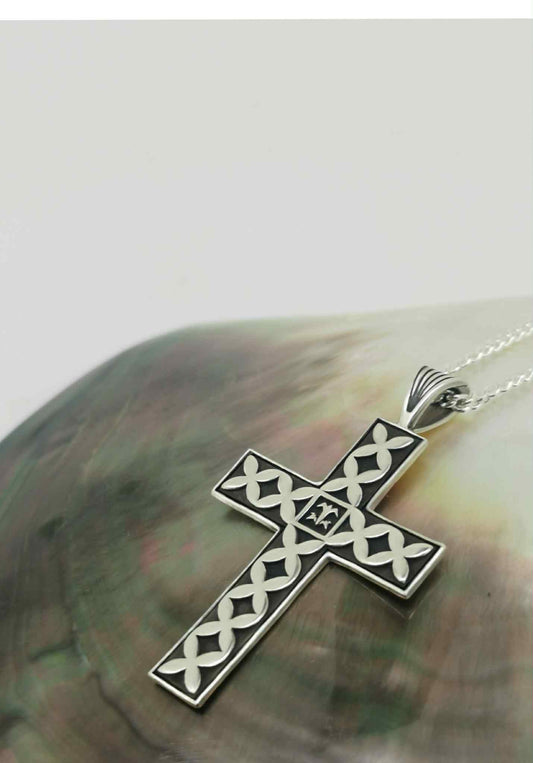 Frangipani Manu Cross Necklace-Necklace-Danika Cooper Jewellery