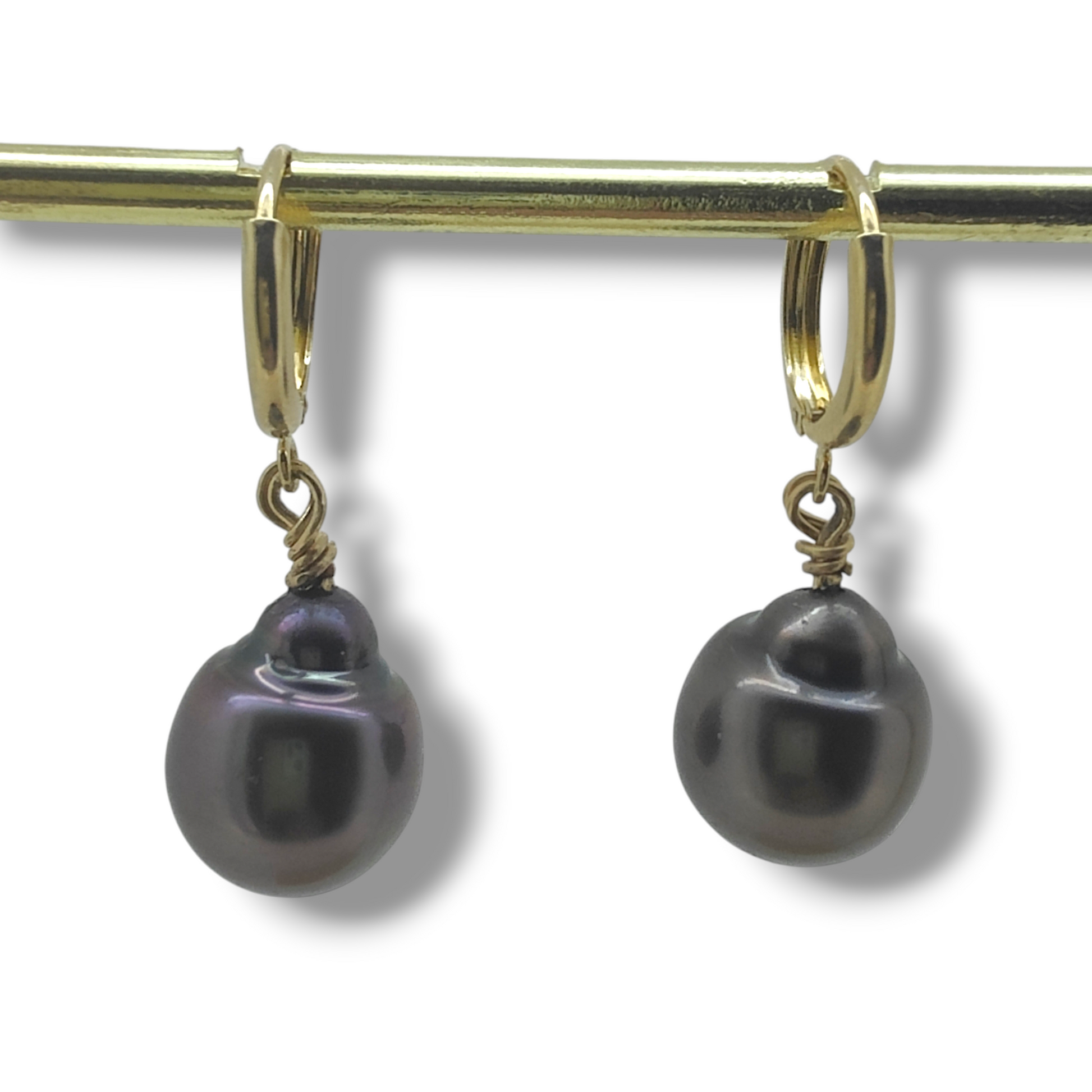 Koa Huggie Earrings-Earrings-Danika Cooper Jewellery