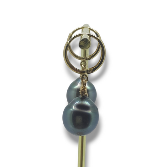 Koa Huggie Earrings-Earrings-Danika Cooper Jewellery