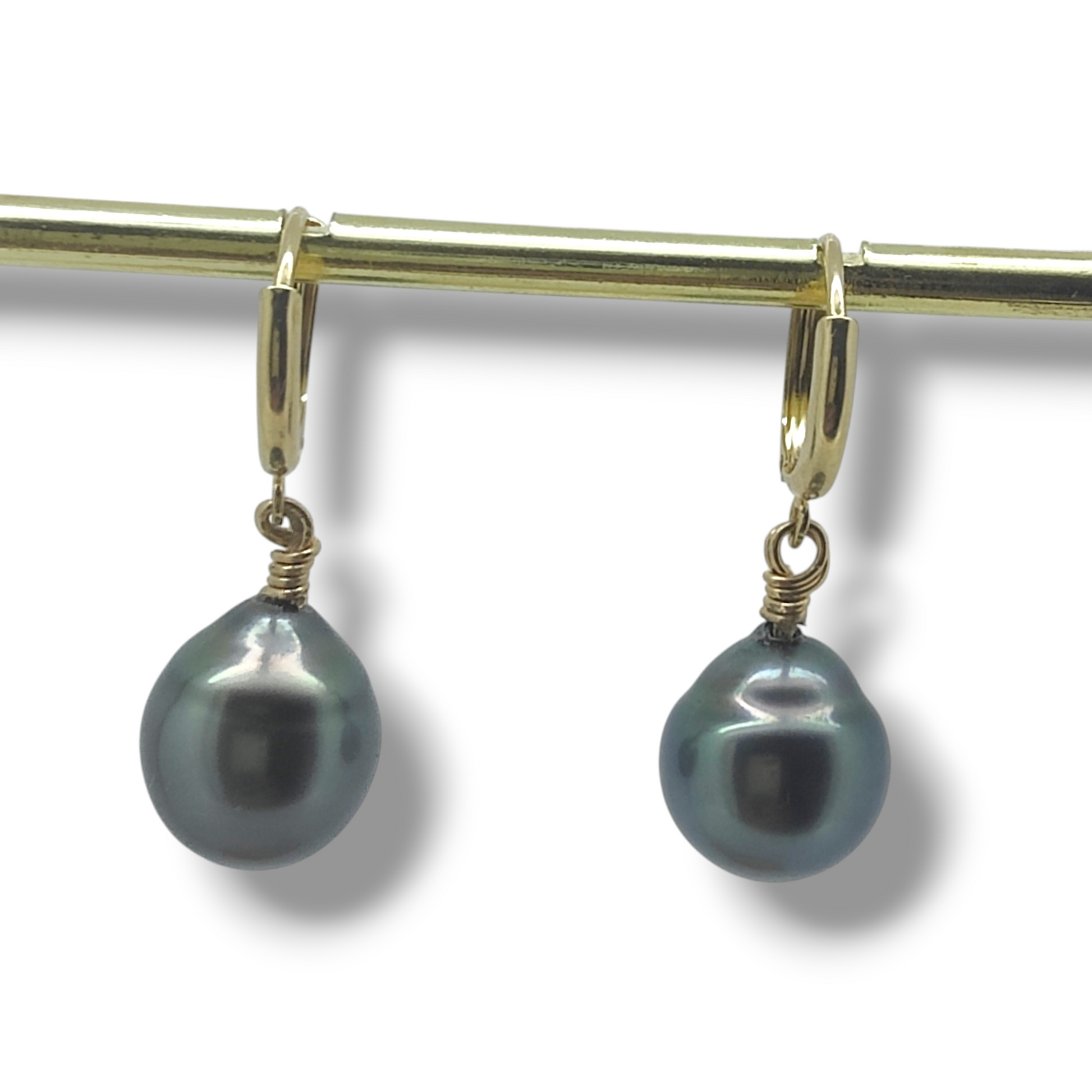 Koa Huggie Earrings-Earrings-Danika Cooper Jewellery